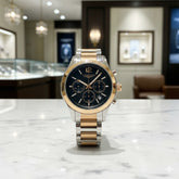 LONGNS DUAL TONE METAL STRAP WATCH